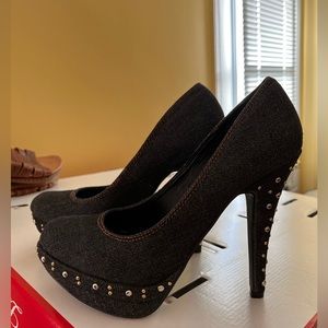 High heels Jean material size 8